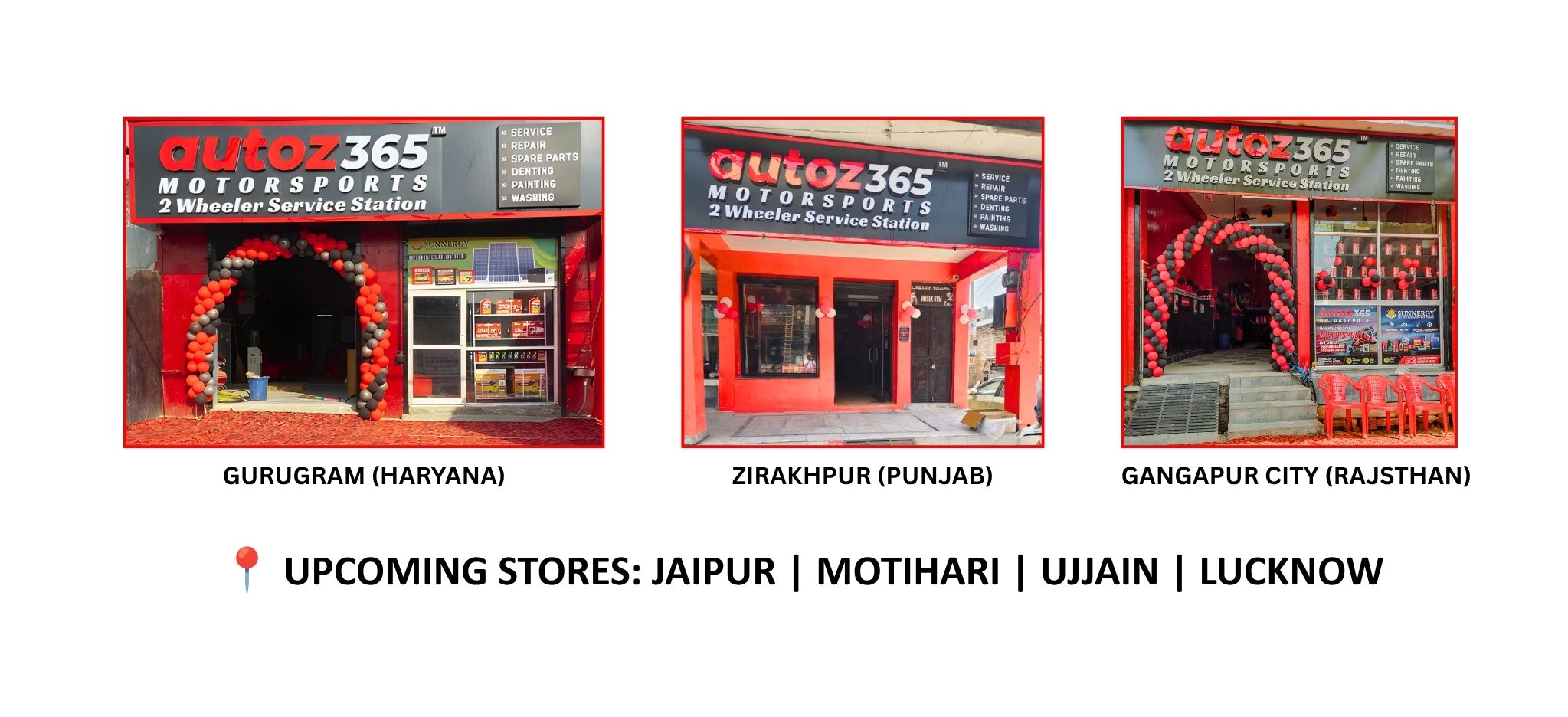 Autoz365 two-wheeler service centre locations